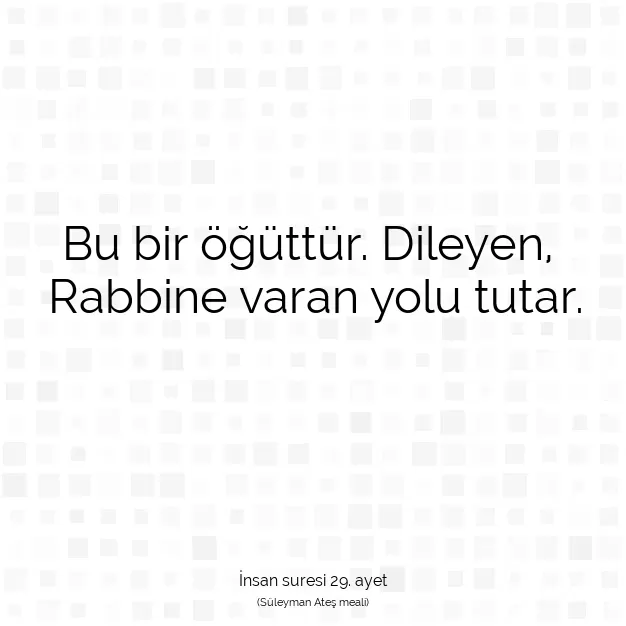 Ayetbul | Kuran Mealleri | Quran | İnsan suresi 29. ayet