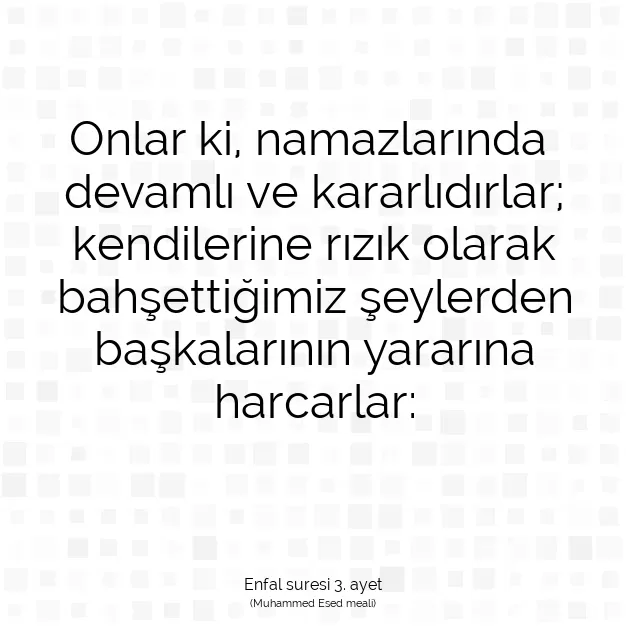 Ayetbul | Kuran Mealleri | Quran | Enfal suresi 3. ayet