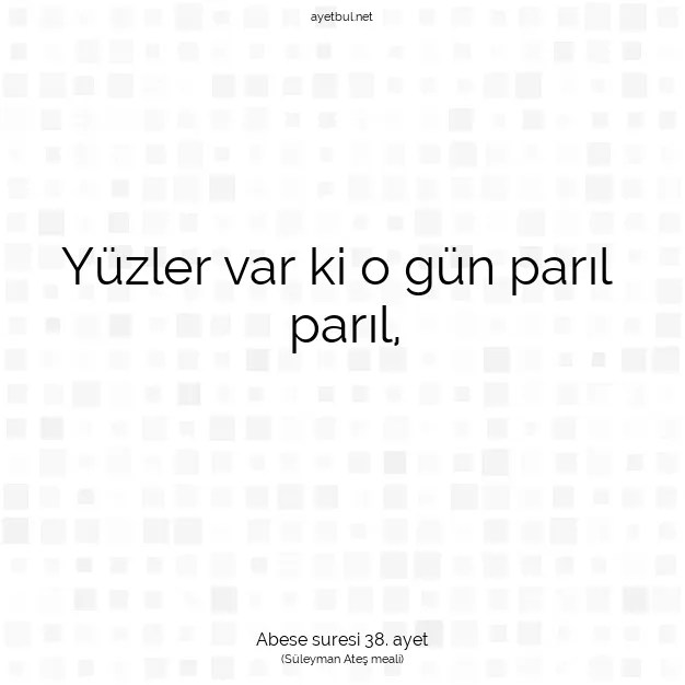 Ayetbul | Kuran Mealleri | Quran | Abese suresi 38. ayet