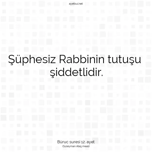 Ayetbul | Kuran Mealleri | Quran | Büruc suresi 12. ayet
