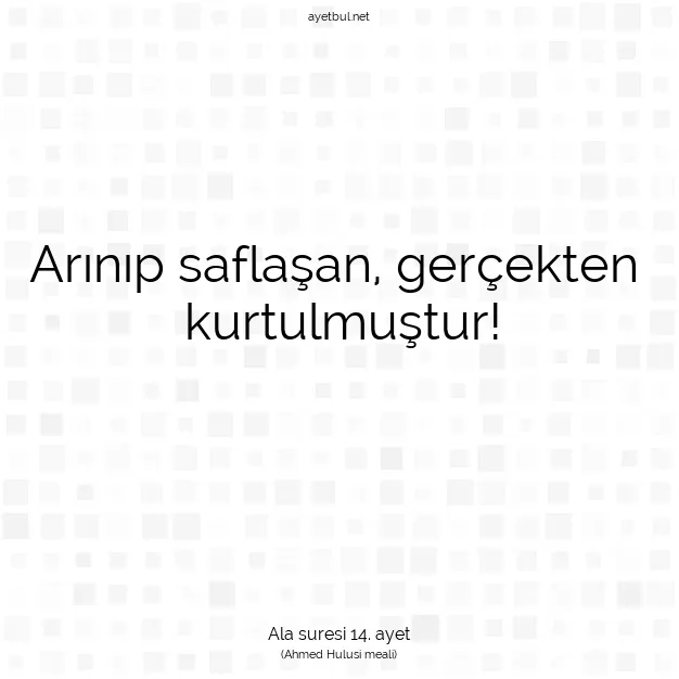 Ayetbul | Kuran Mealleri | Quran | Ala suresi 14. ayet