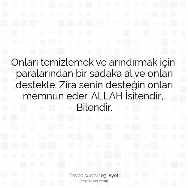 Ayetbul | Kuran Mealleri | Quran | Tevbe suresi 103. ayet