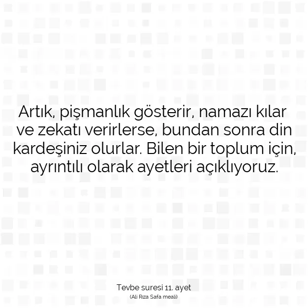 Ayetbul | Kuran Mealleri | Quran | Tevbe suresi 11. ayet