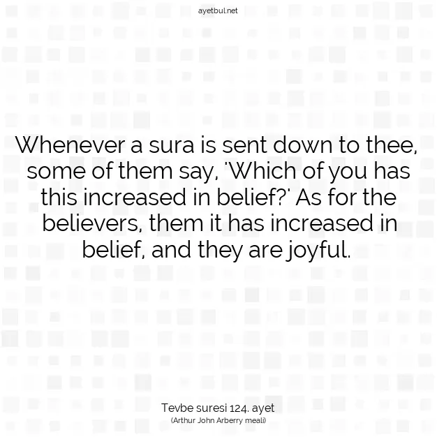Ayetbul | Kuran Mealleri | Quran | Tevbe suresi 124. ayet