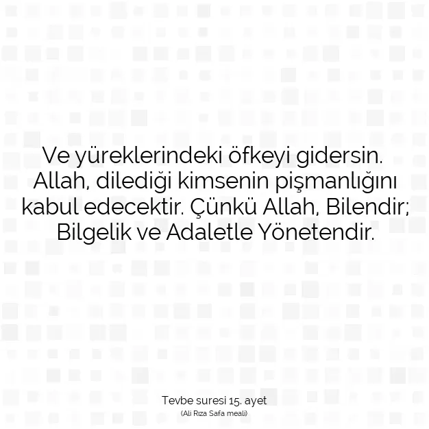 Ayetbul | Kuran Mealleri | Quran | Tevbe suresi 15. ayet