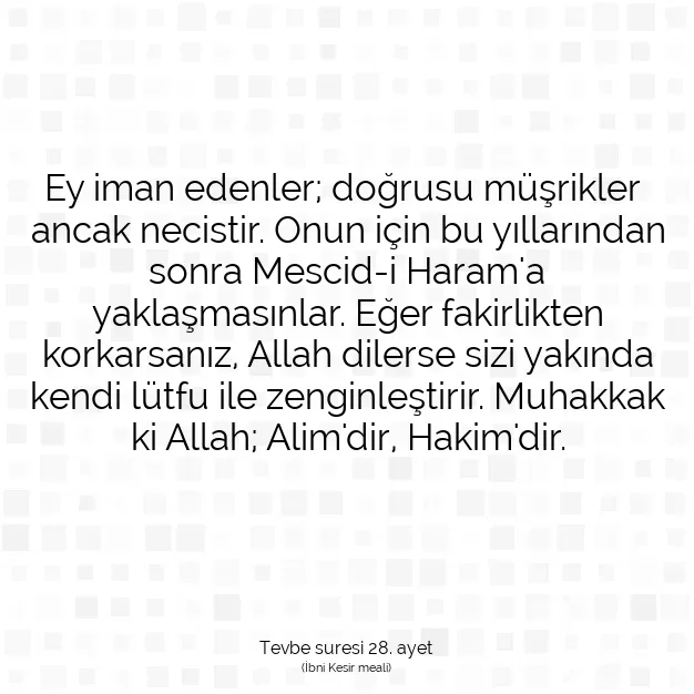 Ayetbul | Kuran Mealleri | Quran | Tevbe suresi 28. ayet