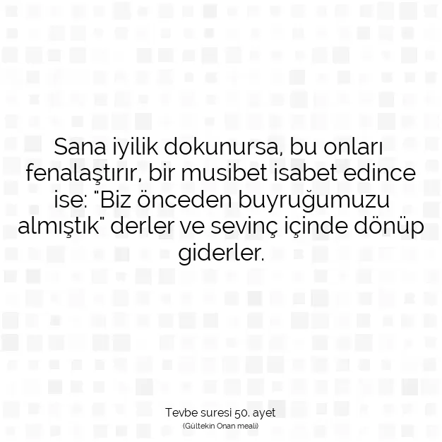 Ayetbul | Kuran Mealleri | Quran | Tevbe suresi 50. ayet