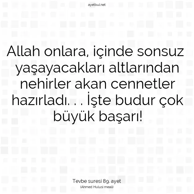 Ayetbul | Kuran Mealleri | Quran | Tevbe suresi 89. ayet