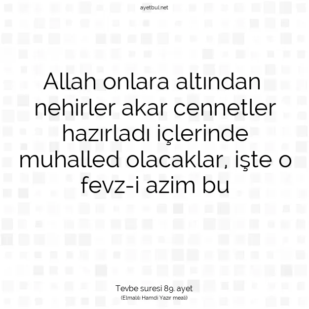 Ayetbul | Kuran Mealleri | Quran | Tevbe suresi 89. ayet