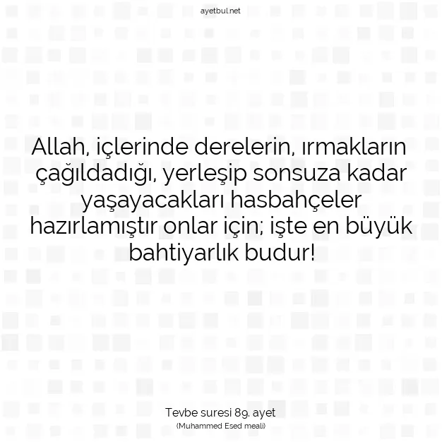 Ayetbul | Kuran Mealleri | Quran | Tevbe suresi 89. ayet