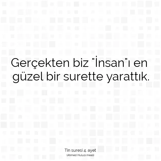 Ayetbul | Kuran Mealleri | Quran | Tin suresi 4. ayet